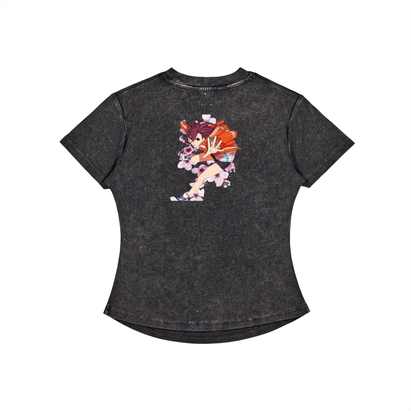 Vintage Washed Bodycon Cotton T-Shirt