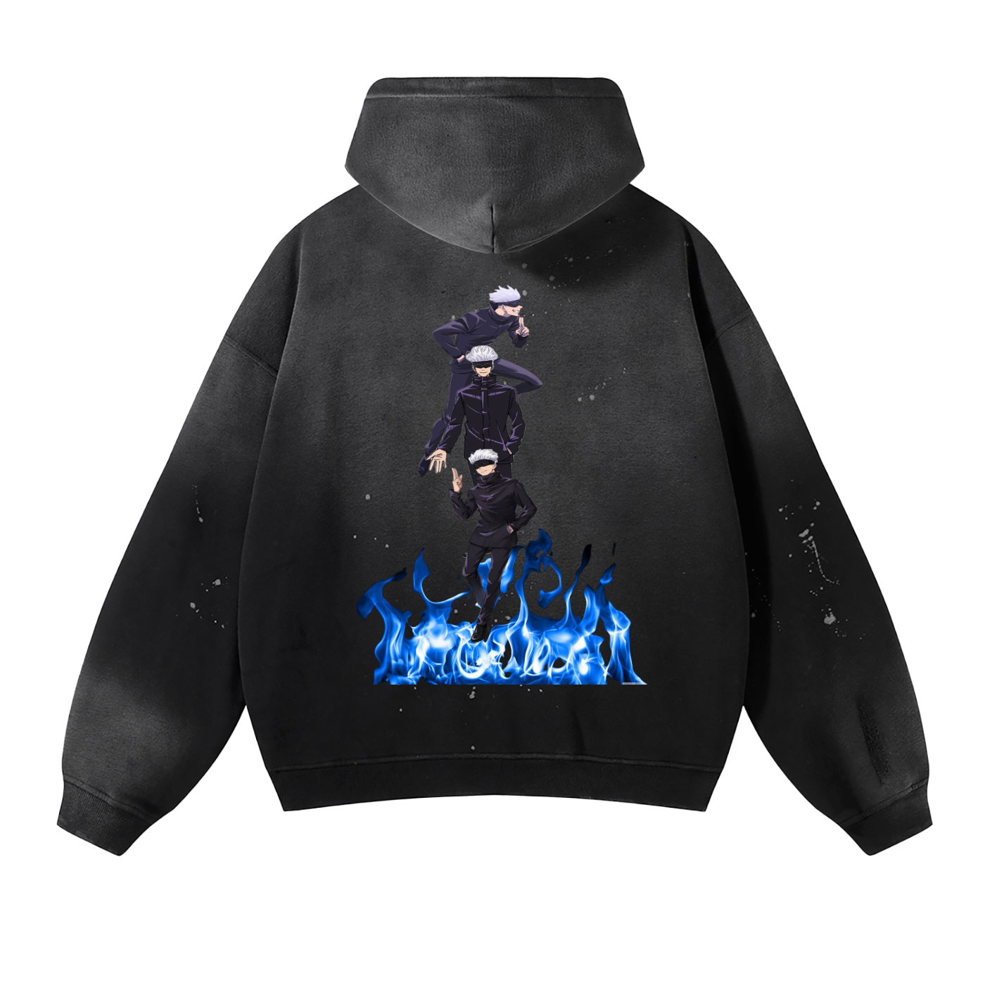 Vintage Washed Frayed Fleece Hoodie