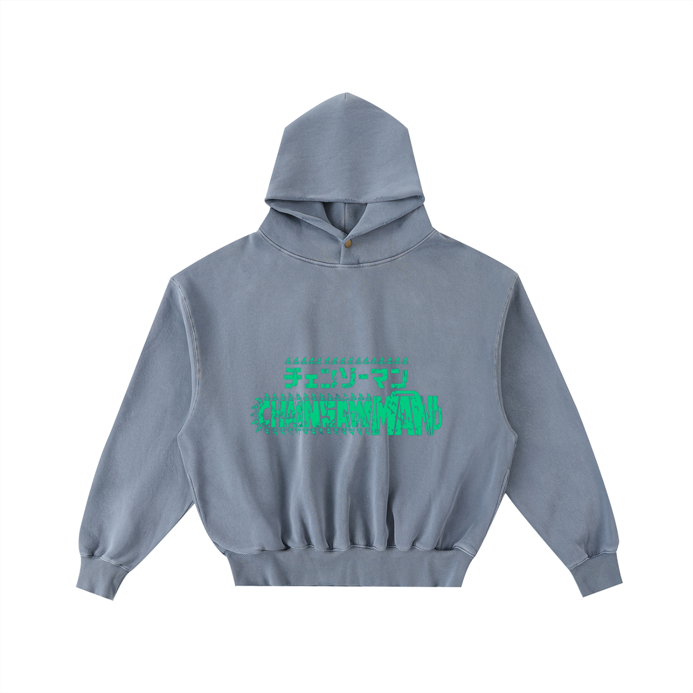 Frayed Enzyme Washed Fleece Hoodie