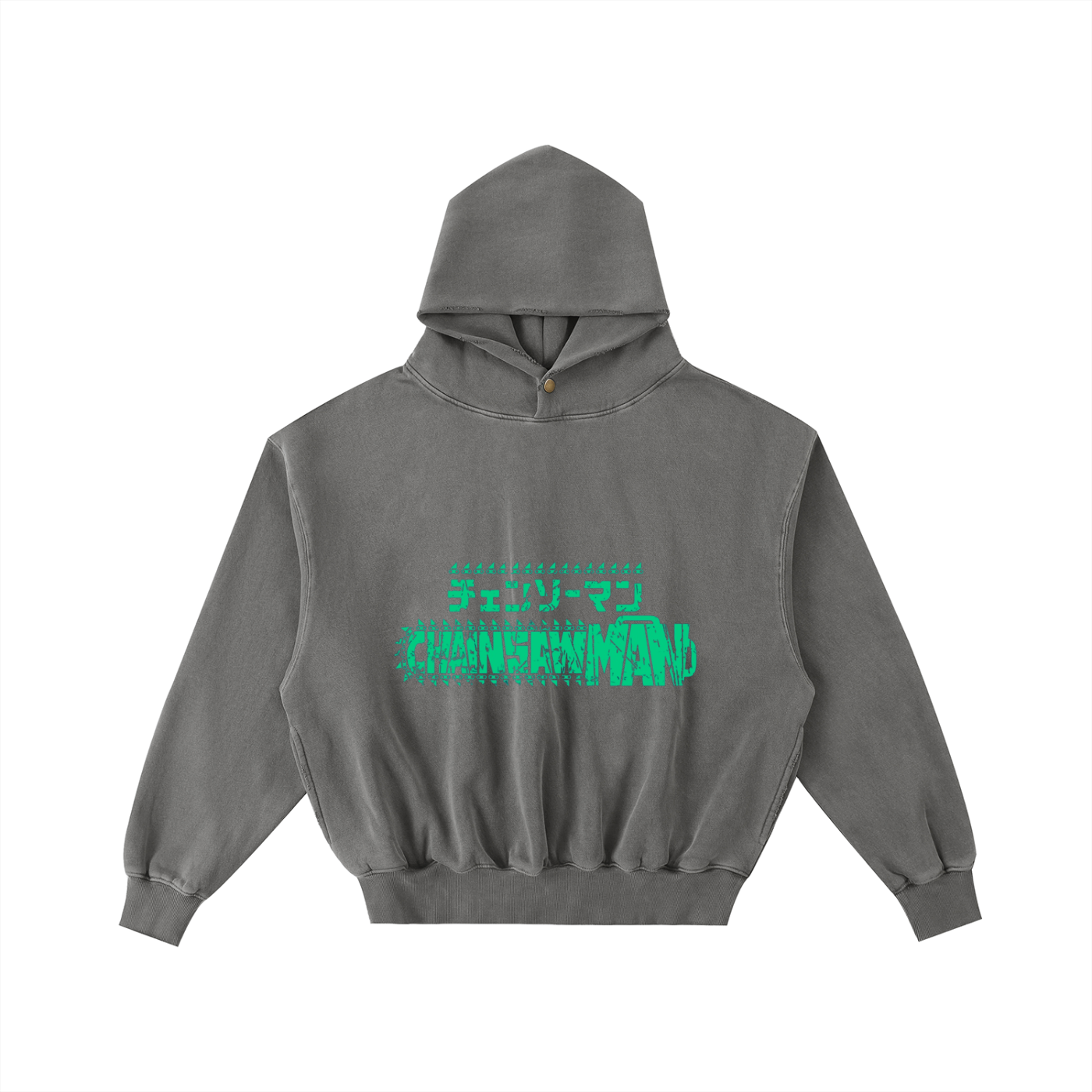 Frayed Enzyme Washed Fleece Hoodie